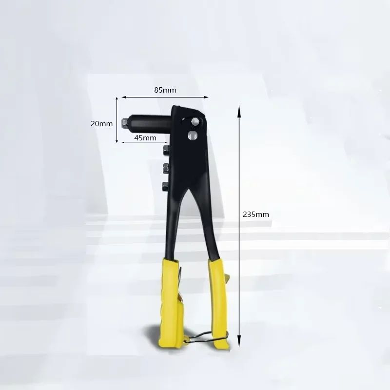 Professional Manual Rivet Gun Tool AntiRust Metal Hand Riveter With Removable Heads For DIY Automo 3