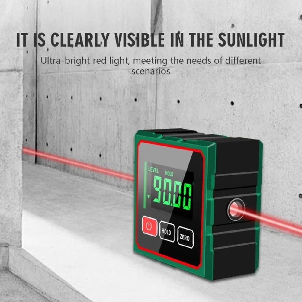 Mini Magnetic Digital Protractor Inclinometer Level 090 Angle Gauge With 4Side Magnets For Woodwor 1