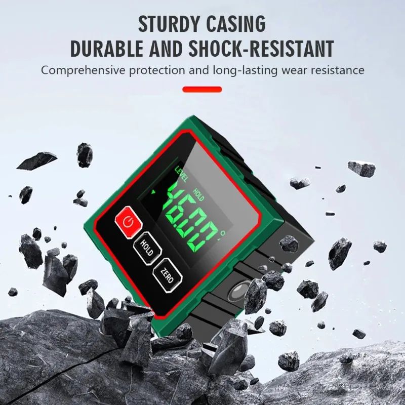 Mini Magnetic Digital Protractor Inclinometer Level 090 Angle Gauge With 4Side Magnets For Woodwor 3