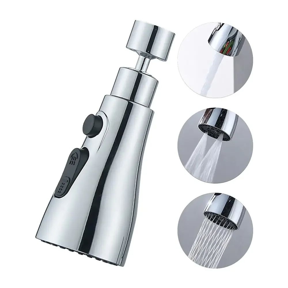 Universal 360 Rotating Kitchen Faucet Extender PullOut Tap Sprayer Attachment With MultiMode Stron 7