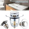 Universal PopUp Sink Drain Stopper With Hair Catcher Chrome Rebound Basin Plug Filter For Bathroom 1