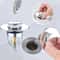 Universal PopUp Sink Drain Stopper With Hair Catcher Chrome Rebound Basin Plug Filter For Bathroom 3