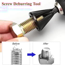 6-flute external deburring chamfer tool drill bit – hex/triangle shank metal trimming & screw burr remover