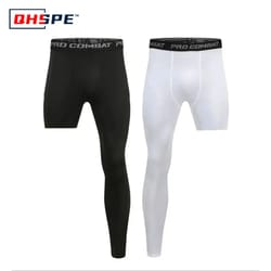single leg basketball compression tights – breathable one-leg sports leggings, quick-dry sweat-wicking performance sleev