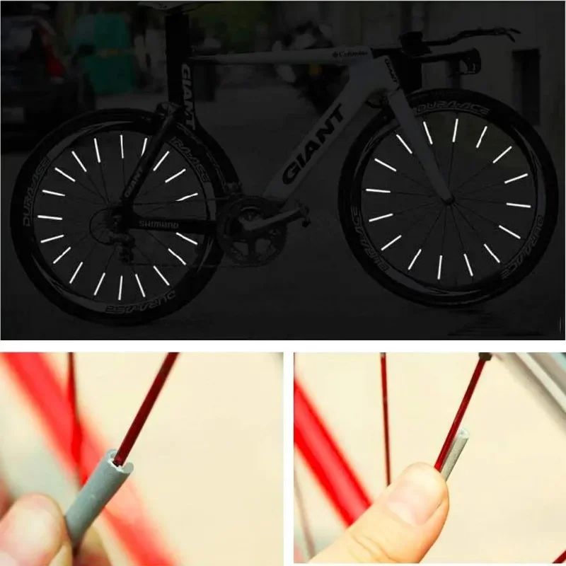 C 360 Wheel Safety Reflector Strips Easy Mount MTB Road Bike Visibility 0