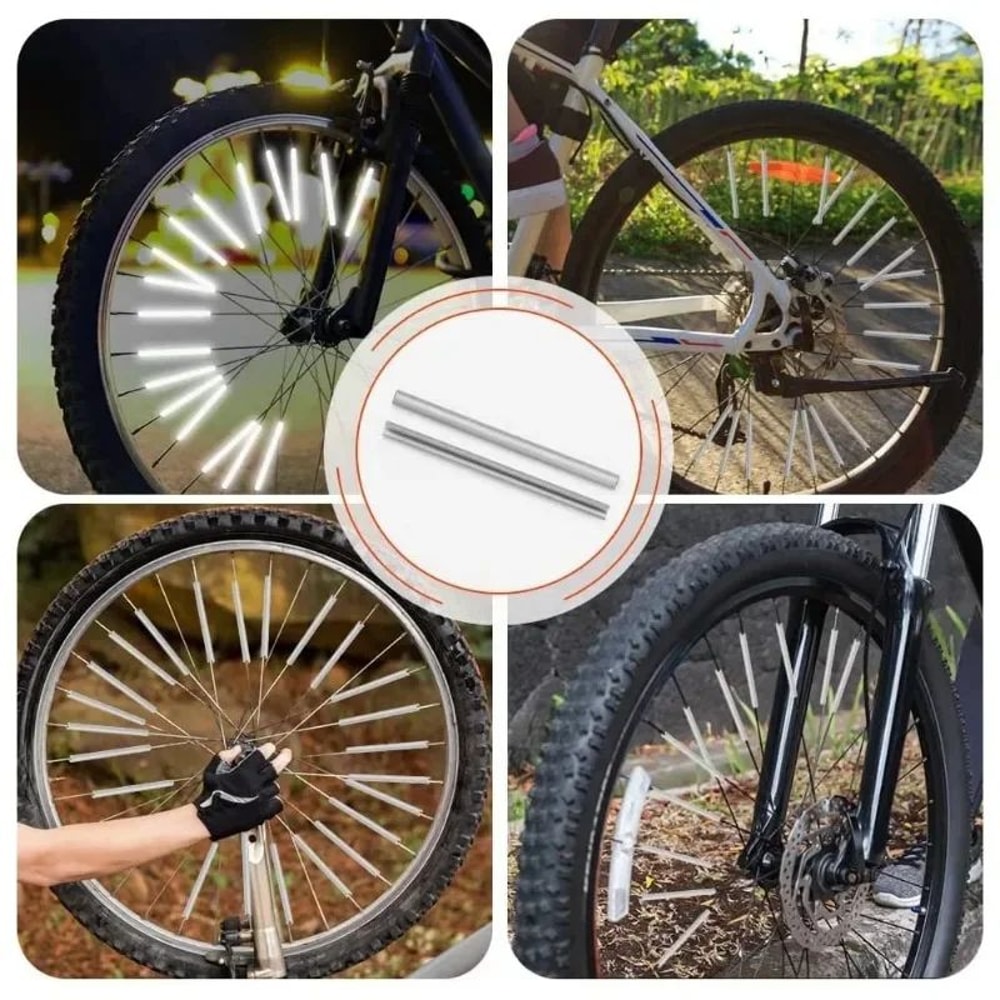 C 360 Wheel Safety Reflector Strips Easy Mount MTB Road Bike Visibility 5