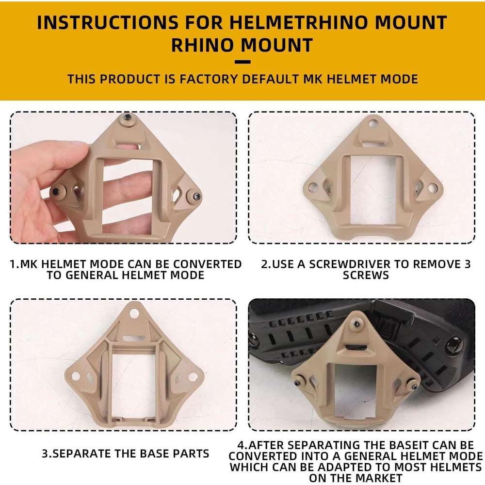Nylon NVG Helmet Shroud Mount Adapter Tactical Night Vision Bracket For FASTMICH Helmets Secure NV 3