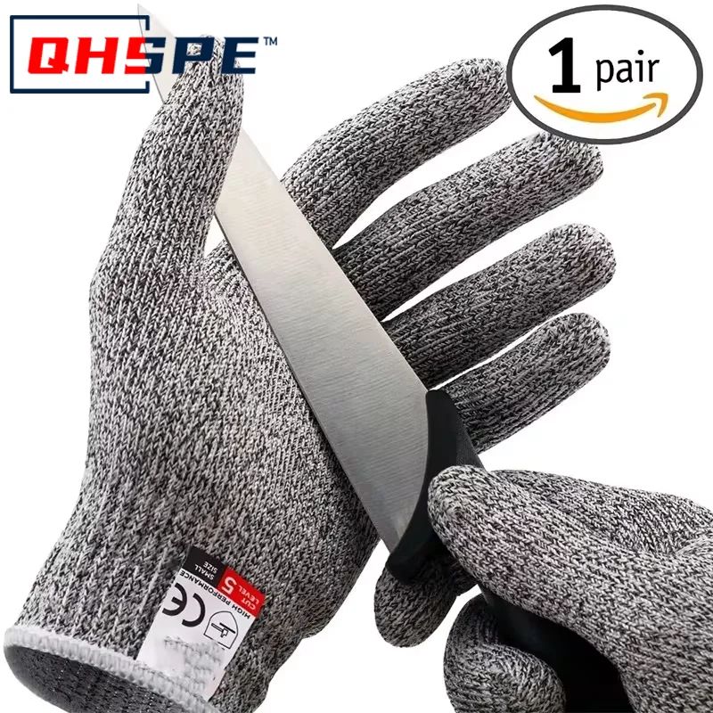 Level 5 Cut Resistant Gloves HPPE Safety Work Kitchen Gloves AntiThorn WearResistant For Gardenin 0