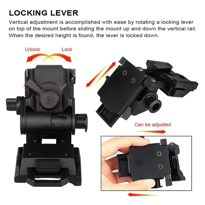 L4G24 NVG Helmet Mount Holder MetalNylon Night Vision Bracket For PVS15PVS18 GPNVG18 Tactical Ada 4