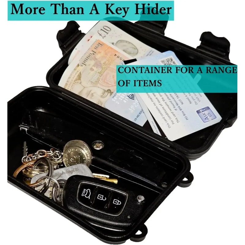 Waterproof Magnetic Key Holder Storage Box Hidden UnderCar Spare Key Case Strong Magnet GPS Locato 3