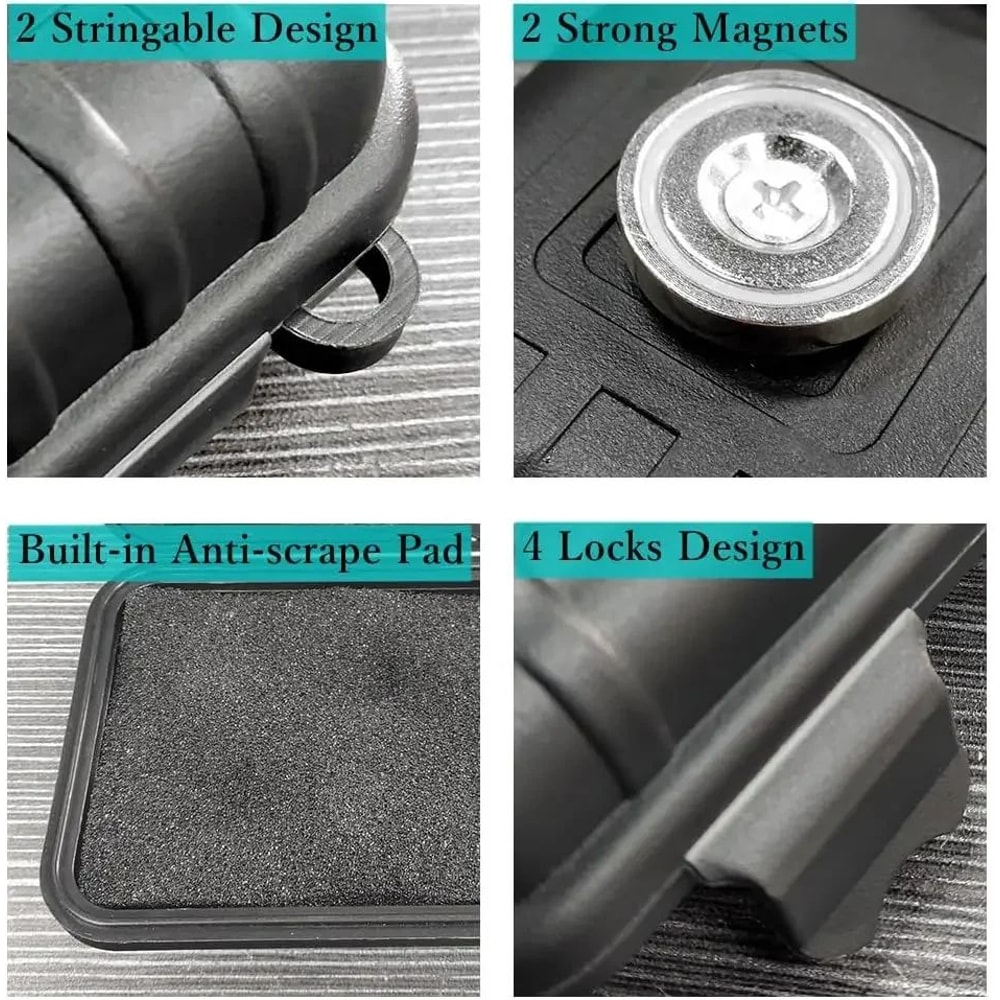 Waterproof Magnetic Key Holder Storage Box Hidden UnderCar Spare Key Case Strong Magnet GPS Locato 4