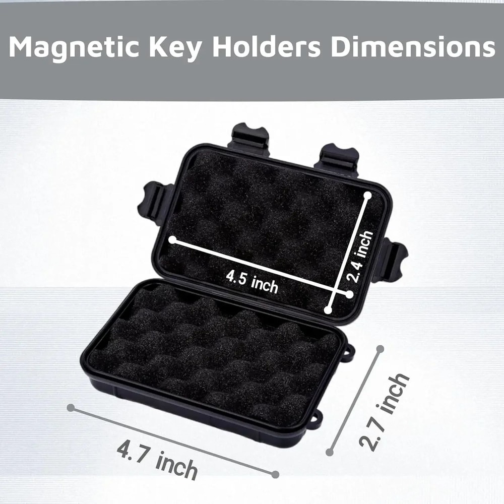 Waterproof Magnetic Key Holder Storage Box Hidden UnderCar Spare Key Case Strong Magnet GPS Locato 5