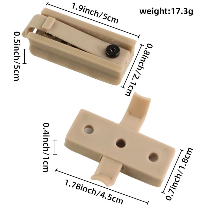 BOOIU 2 Pcs Tactical Helmet Rail Slider Mount Set Fast Style Rail Adapter For Flashlight Airsoft 5