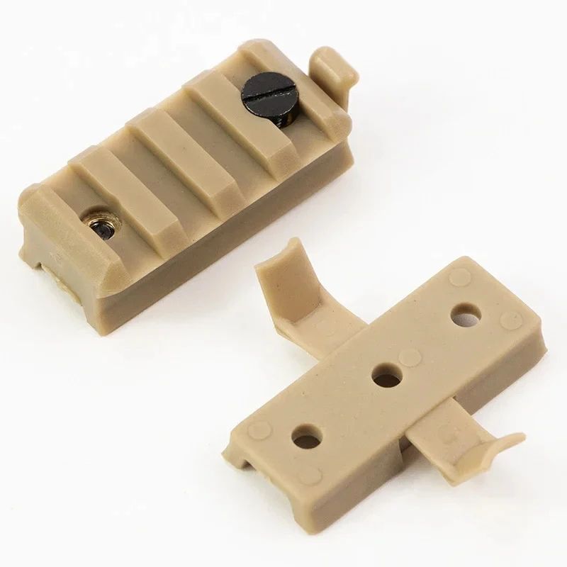 BOOIU 2 Pcs Tactical Helmet Rail Slider Mount Set Fast Style Rail Adapter For Flashlight Airsoft 8