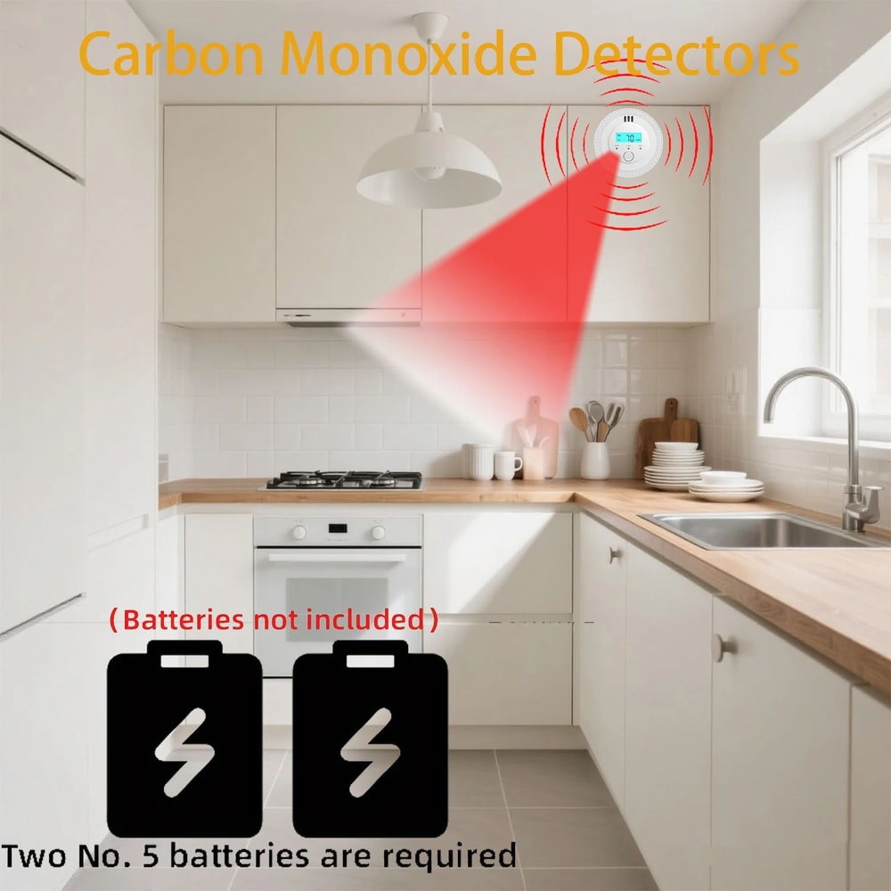 Standalone Carbon Monoxide Alarm With LCD Display UL2034 Certified HighSensitivity CO Detector For 1