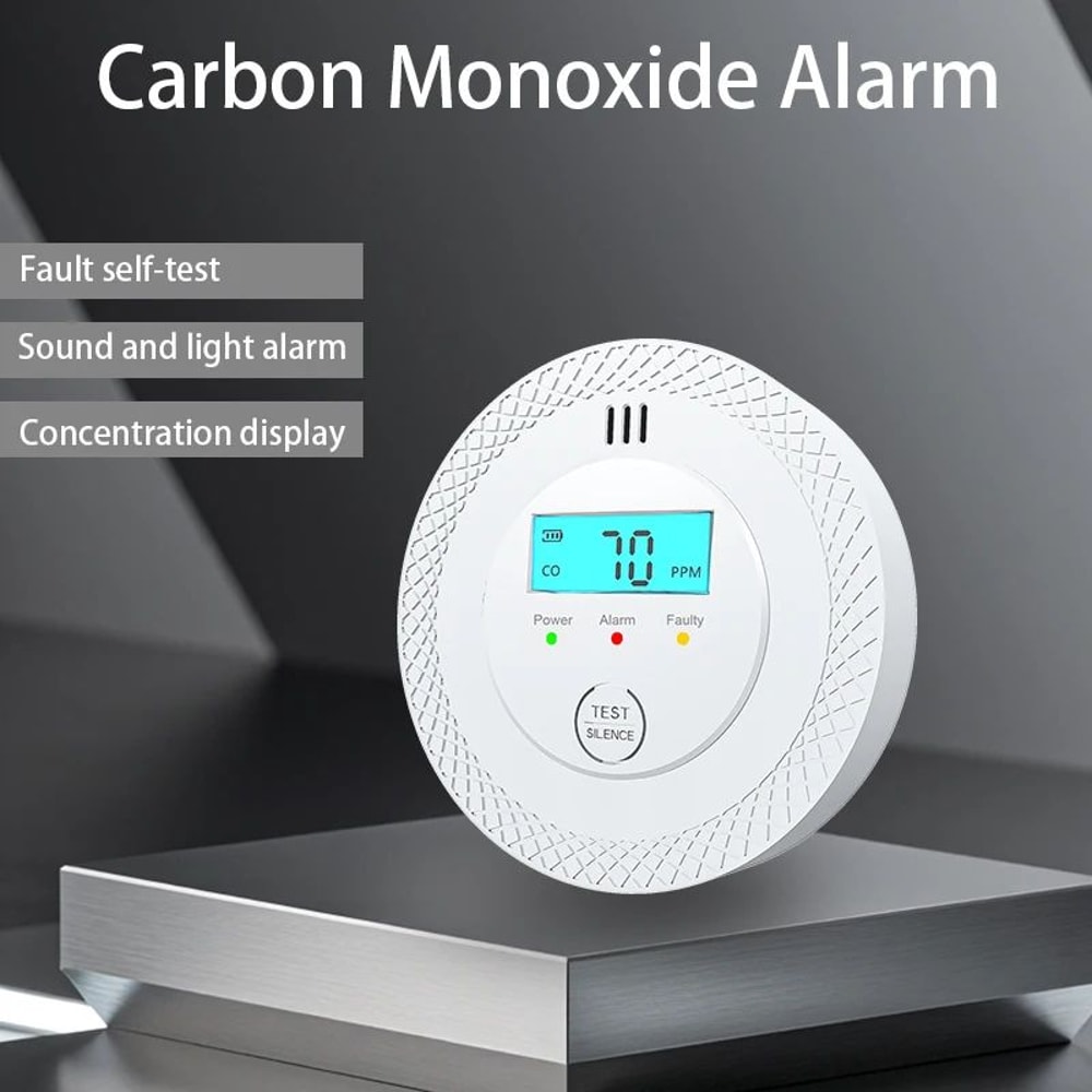 Standalone Carbon Monoxide Alarm With LCD Display UL2034 Certified HighSensitivity CO Detector For 2