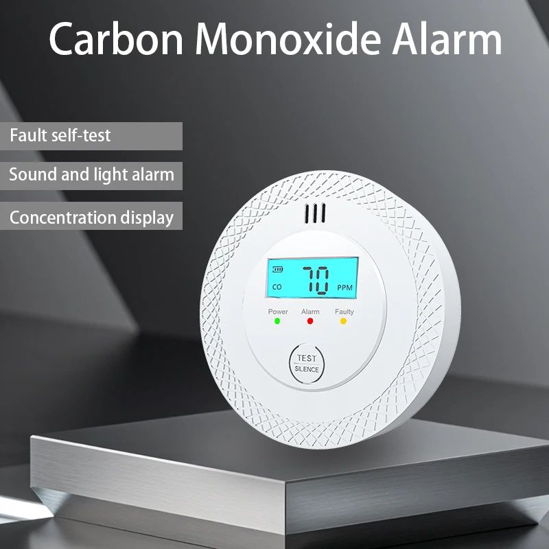 Standalone Carbon Monoxide Alarm With LCD Display UL2034 Certified HighSensitivity CO Detector For 2