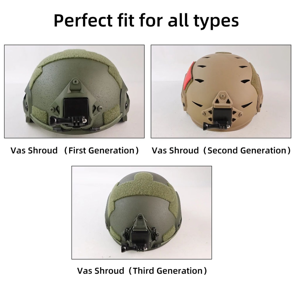 BOOIU Tactical NVG GoPro Helmet Mount For FASTMICH Helmets Stable Action Camera Bracket For POV Re 5