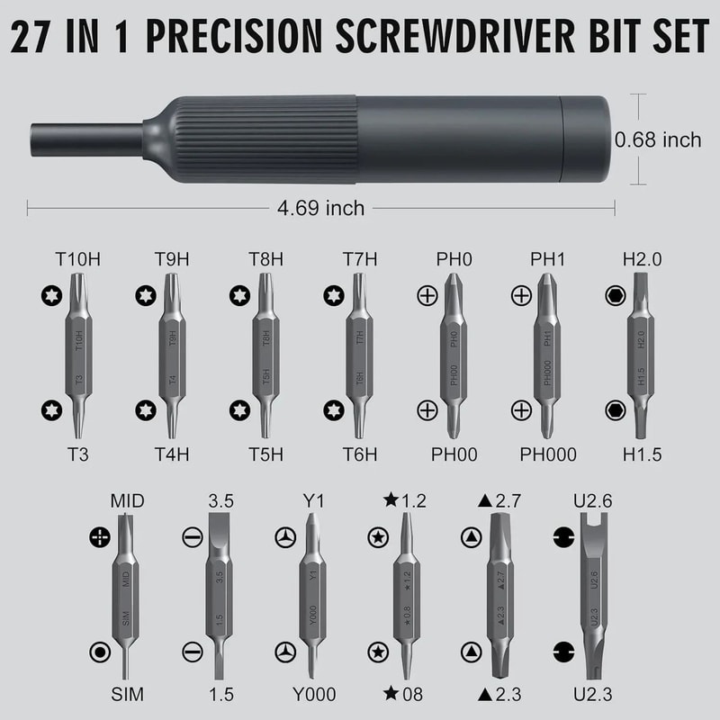 27in1 Precision Magnetic Screwdriver Set PenStyle Repair Tool Kit For IPhone Laptop Watch Glasses 3