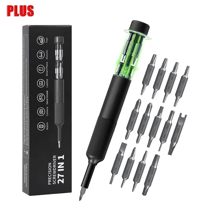 27in1 Precision Magnetic Screwdriver Set PenStyle Repair Tool Kit For IPhone Laptop Watch Glasses 7