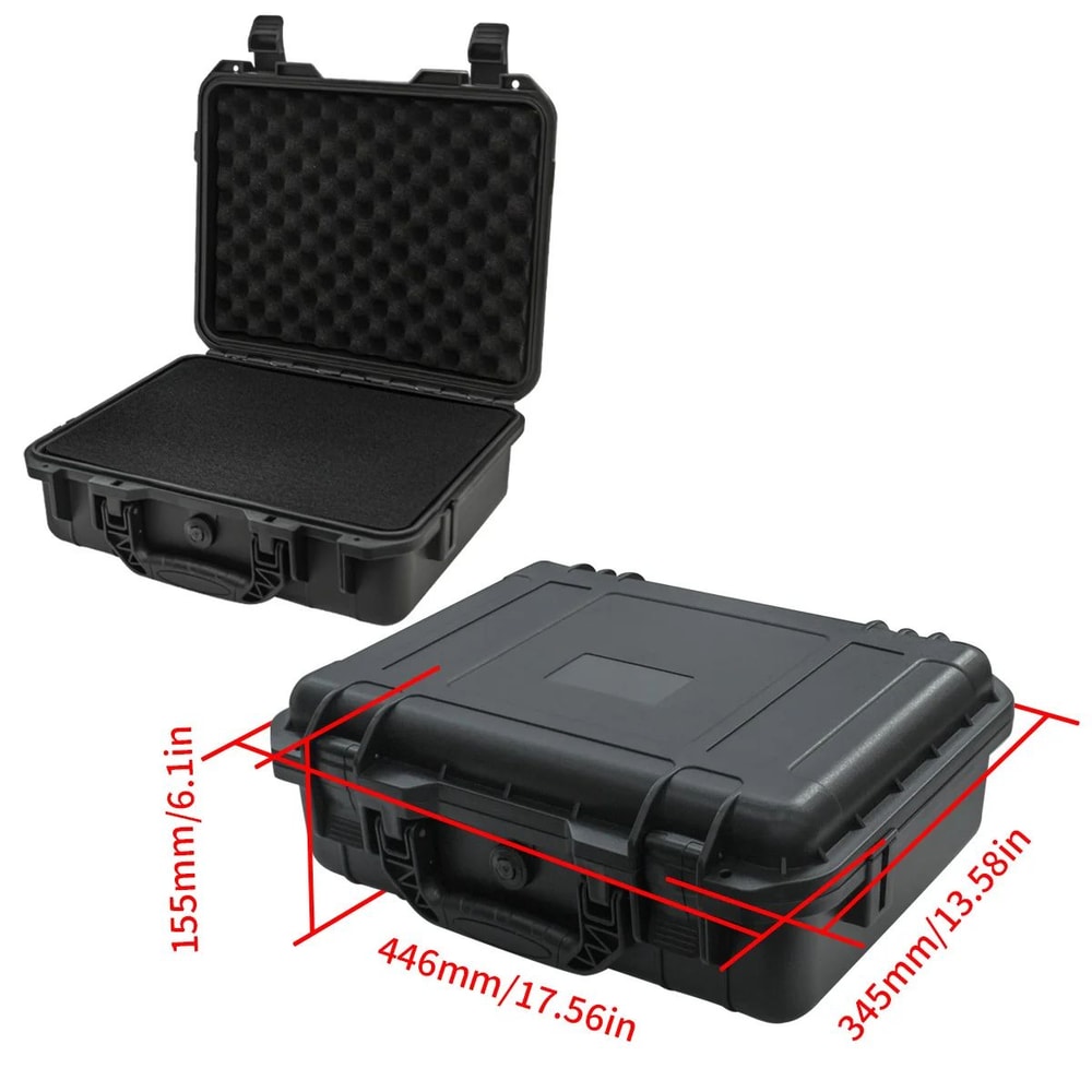 Waterproof HeavyDuty Protective Tool Case With PreCut Foam Inserts Shockproof Hard Storage Box For 1