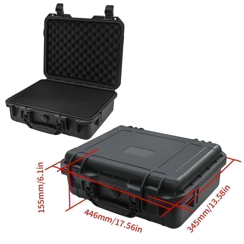 Waterproof HeavyDuty Protective Tool Case With PreCut Foam Inserts Shockproof Hard Storage Box For 1