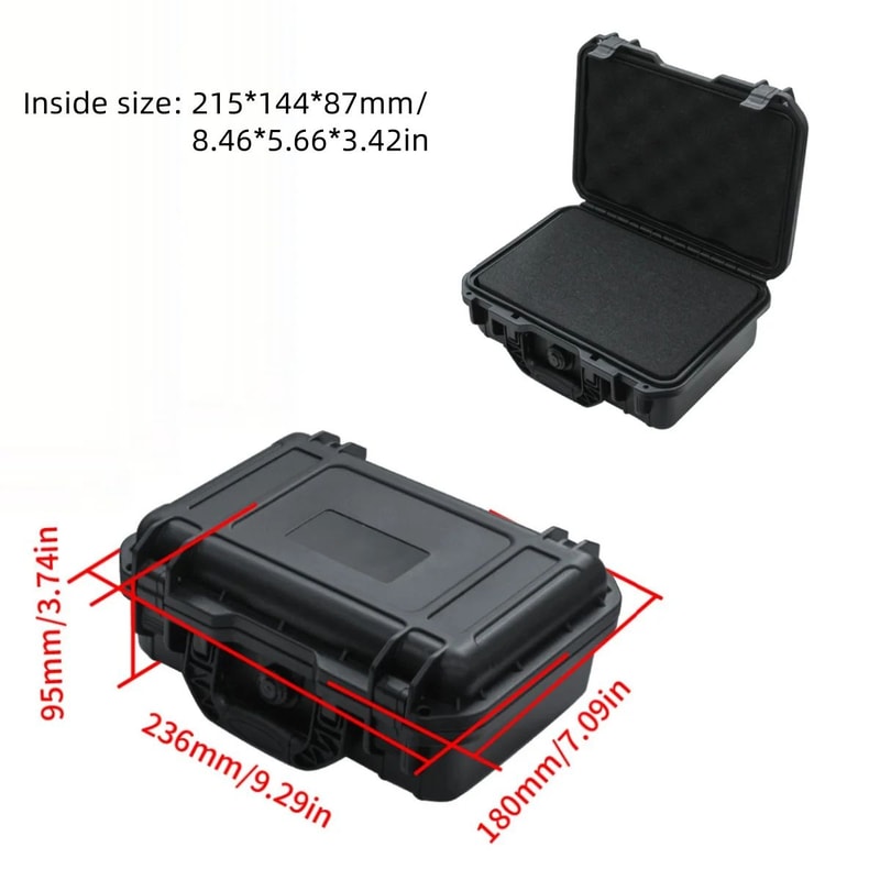 Waterproof HeavyDuty Protective Tool Case With PreCut Foam Inserts Shockproof Hard Storage Box For 6