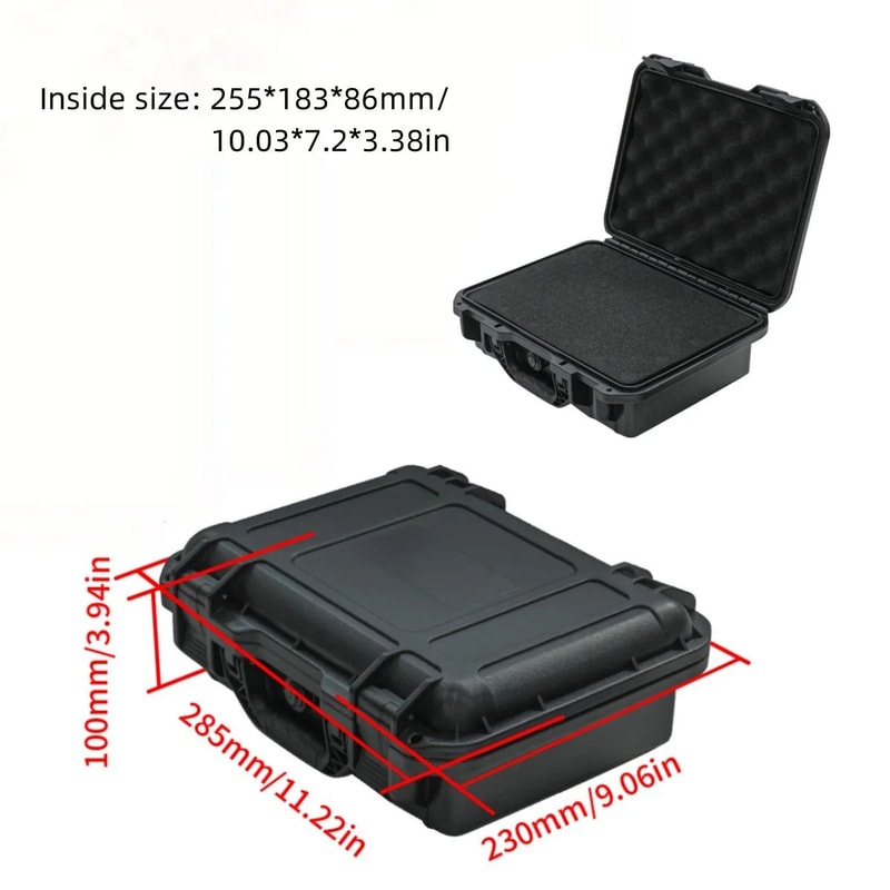 Waterproof HeavyDuty Protective Tool Case With PreCut Foam Inserts Shockproof Hard Storage Box For 7