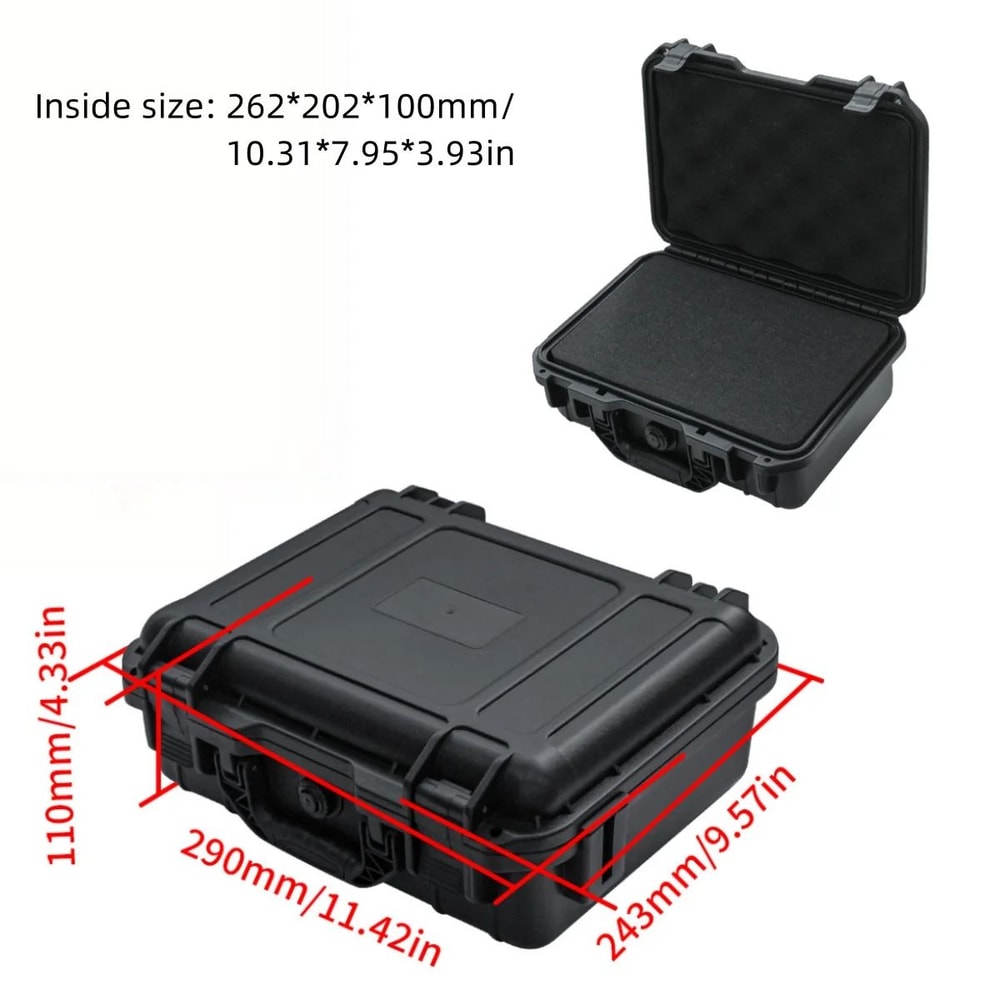 Waterproof HeavyDuty Protective Tool Case With PreCut Foam Inserts Shockproof Hard Storage Box For 8