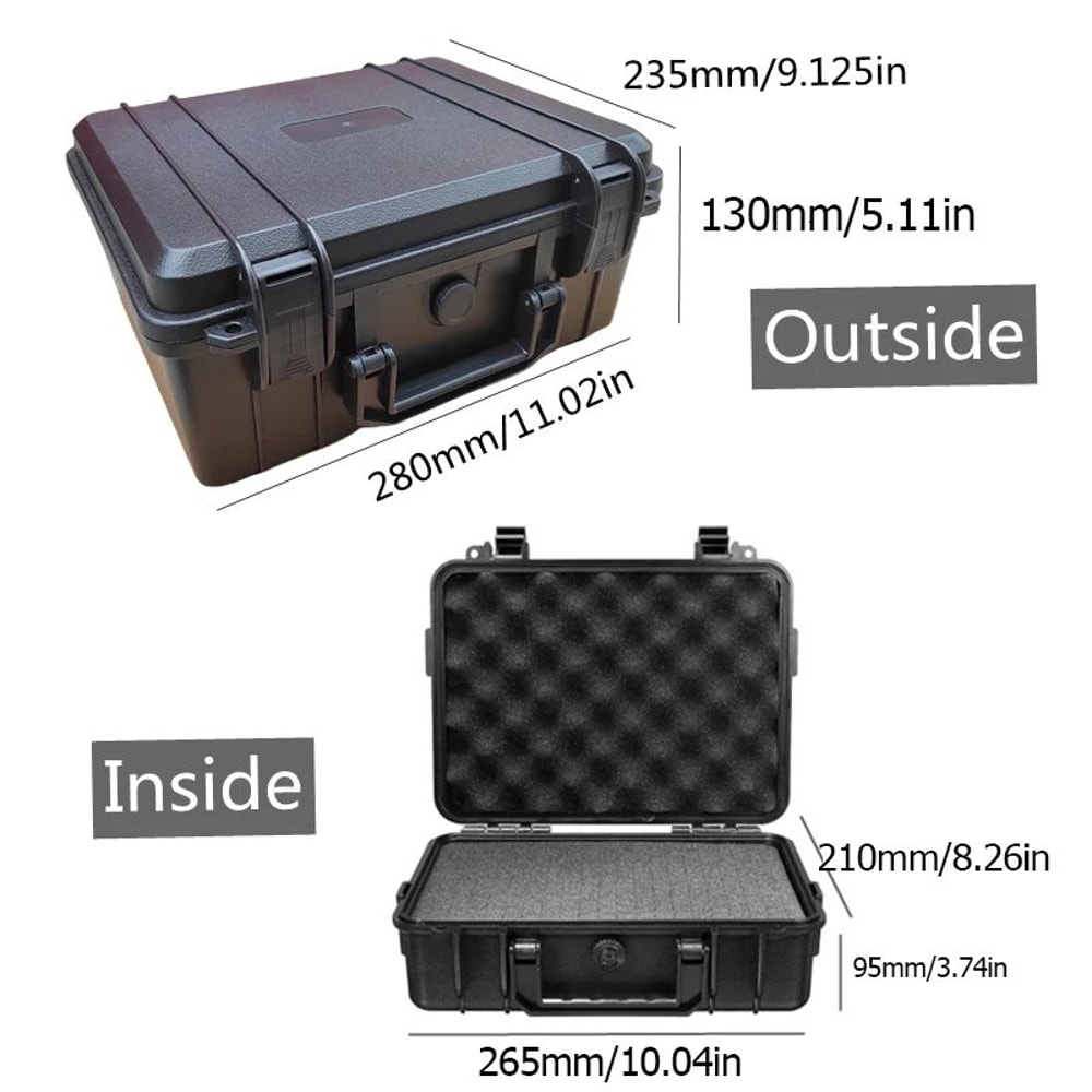 Waterproof Hard Shell Protective Carry Case With Customizable Foam Insert Shockproof Lockable Tool 7