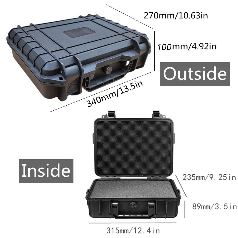 Waterproof Hard Shell Protective Carry Case With Customizable Foam Insert Shockproof Lockable Tool 10