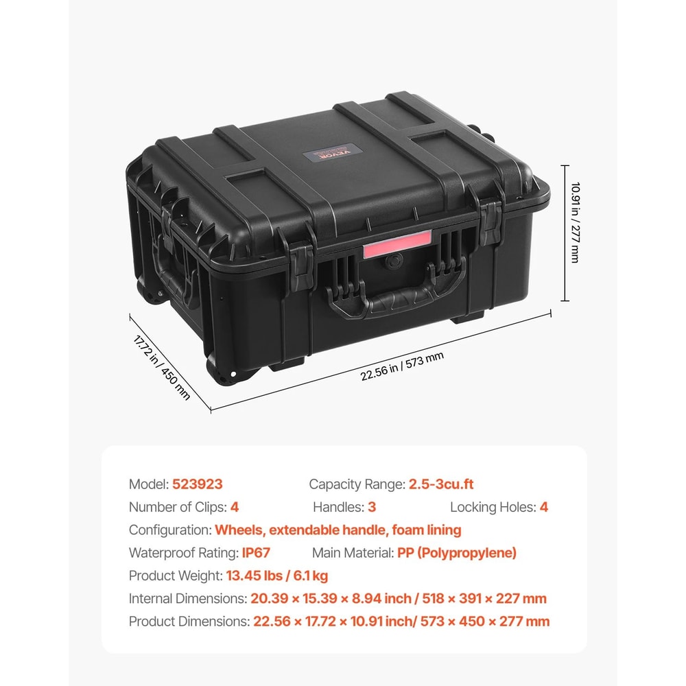 IP67 Waterproof Hard Protective Case With PreCut Foam Handles Heavy Duty Travel Gear Box For Came 9