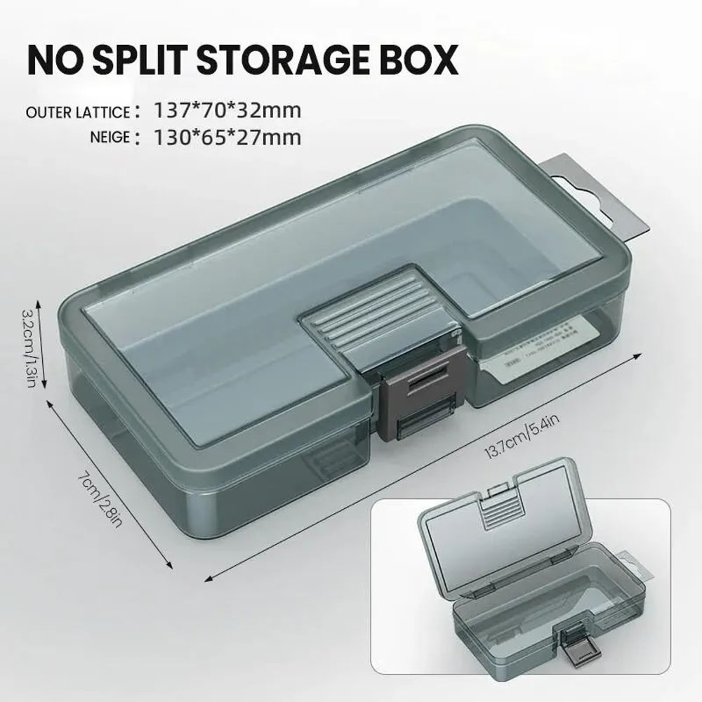 Plastic Tool Parts Organizer Box With Thickened Grid Compartments Screw Storage Case For Drill Bit 7