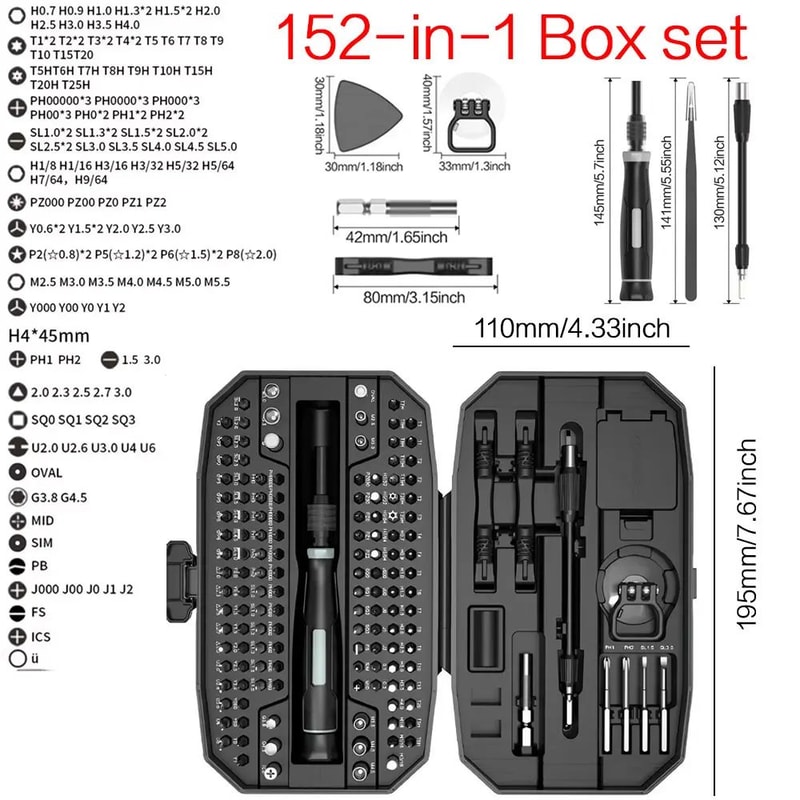 15225in1 Precision Screwdriver Set Laptop Computer Repair Tool Kit With Torx T5 T6 Bits For Elect 2