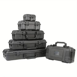 sealed shockproof hard carry case with foam insert – protective storage box for cameras, instruments, tools & optics