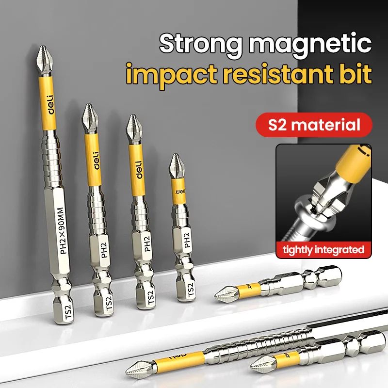 PH2 Magnetic NonSlip Cross Screwdriver Bit Set Hardened Steel Batch Head Drill Bits 25150mm For Po 1
