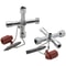 4in1 Silver Key Wrench Set Triangle Square Utility Cabinet Valve Tool Screwdriver For Elevator C 3