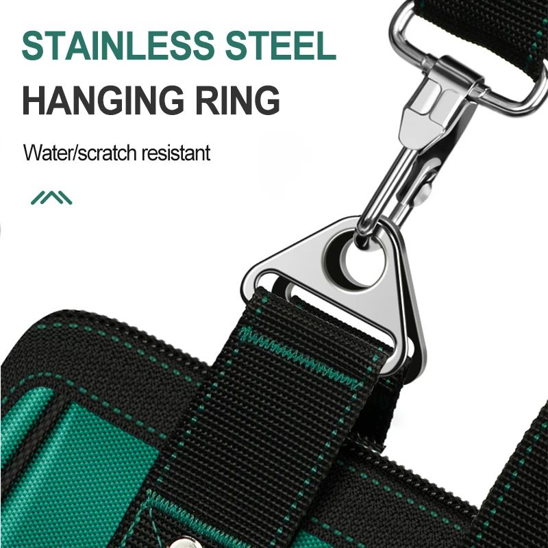 23 Inches HeavyDuty Waterproof Tool Bag 1680D Oxford Large Capacity Electrician Storage Tote WearR 4