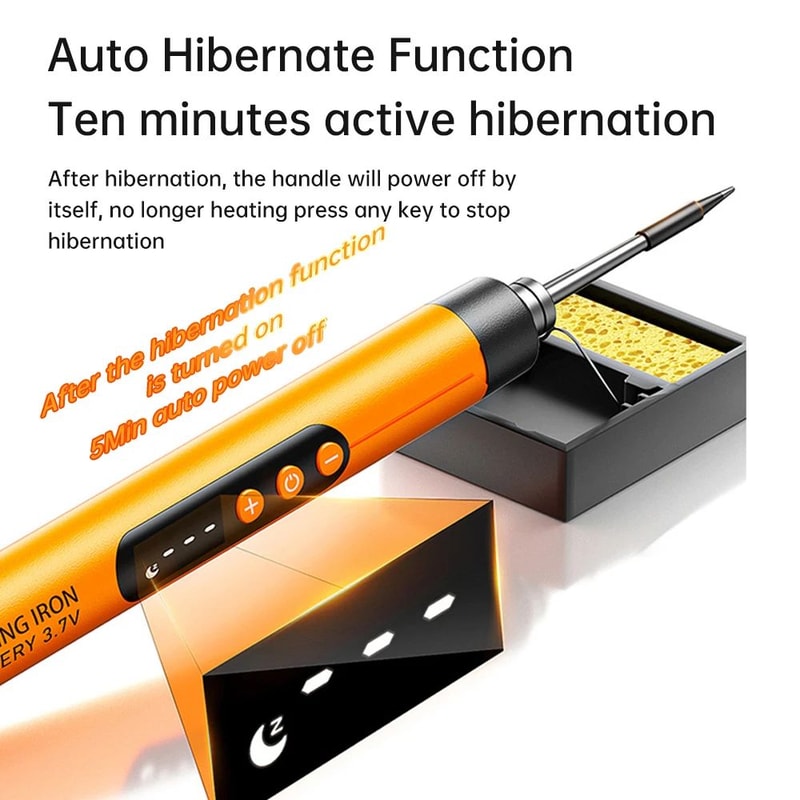 USBC Mini Digital Soldering Iron Kit 260420C Adjustable 5Temp Portable Electric Soldering Tool For 6