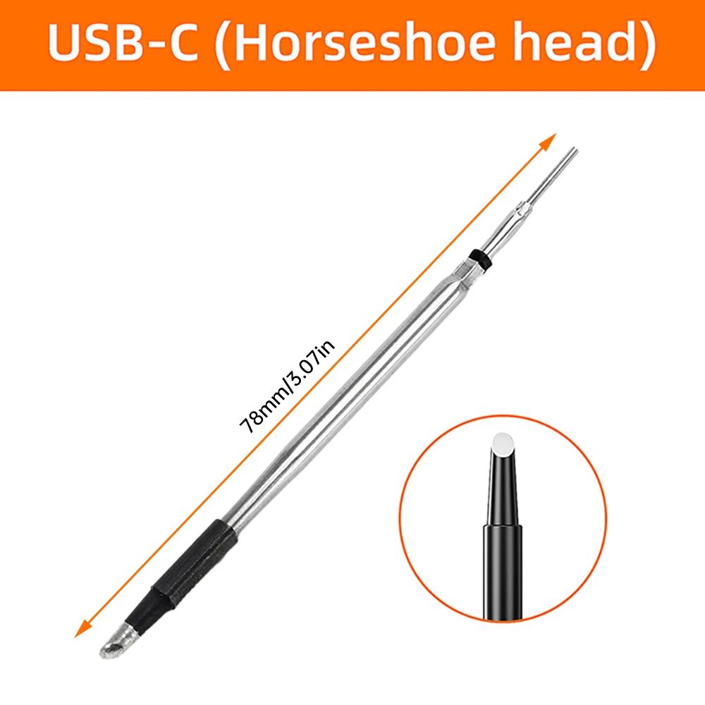 USBC Mini Digital Soldering Iron Kit 260420C Adjustable 5Temp Portable Electric Soldering Tool For 7