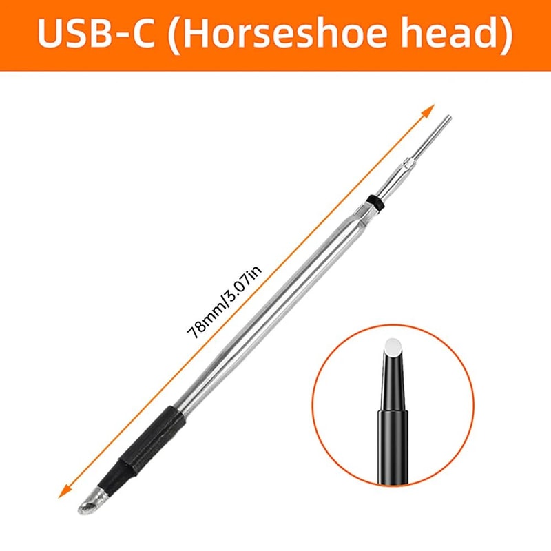 USBC Mini Digital Soldering Iron Kit 260420C Adjustable 5Temp Portable Electric Soldering Tool For 7