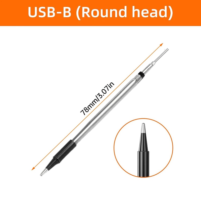 USBC Mini Digital Soldering Iron Kit 260420C Adjustable 5Temp Portable Electric Soldering Tool For 8