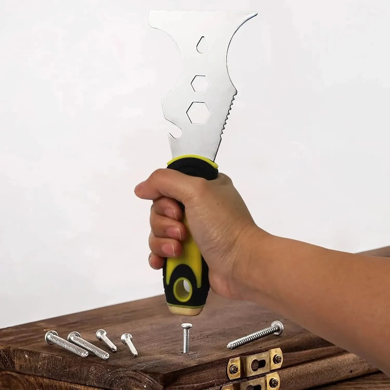 15in1 Stainless Steel Putty Knife Paint Scraper Tool MultiUse Wallpaper Remover Spackle Knife Co 4