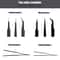 6 Pcs Antistatic Stainless Steel Tweezers Set Curved Straight Tips For Electronics Repair Model 5
