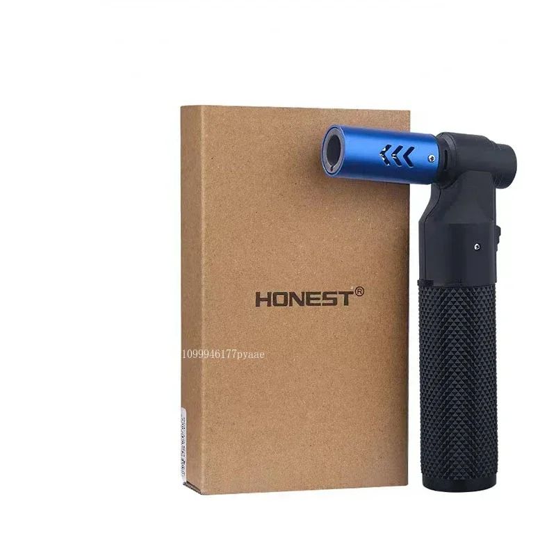 HONEST Windproof Jet Flame Butane Lighter Metal Torch For Cigars BBQ Kitchen Outdoor Camping Jewe 10