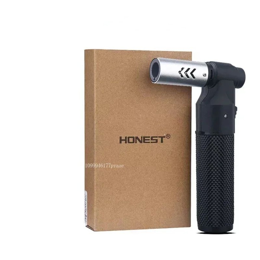 HONEST Windproof Jet Flame Butane Lighter Metal Torch For Cigars BBQ Kitchen Outdoor Camping Jewe 12