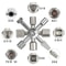 10in1 Multifunction Key Wrench Universal Cross Switch Tool Alloy Triangle Square For Electrical Cab 1