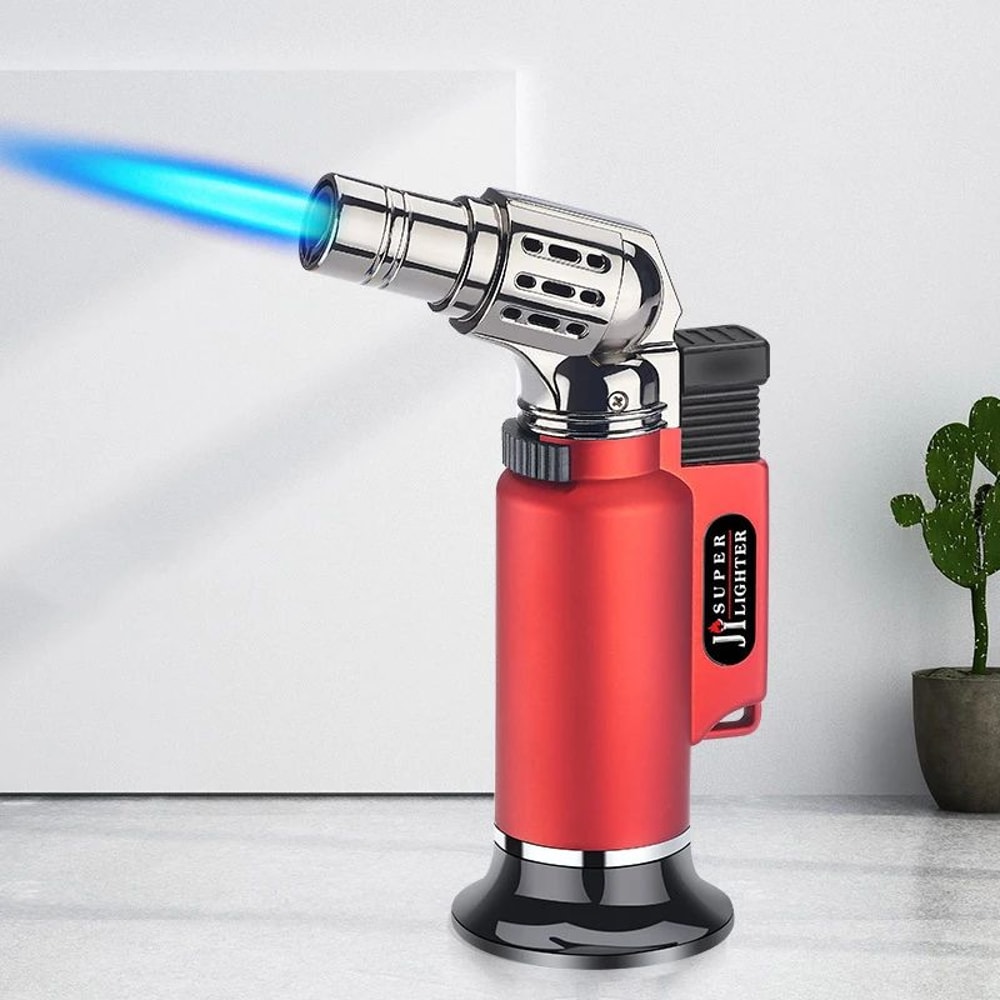 Windproof Turbo Jet Flame Lighter Metal Refillable Torch For Cooking Smoking Welding Outdoor Use 5