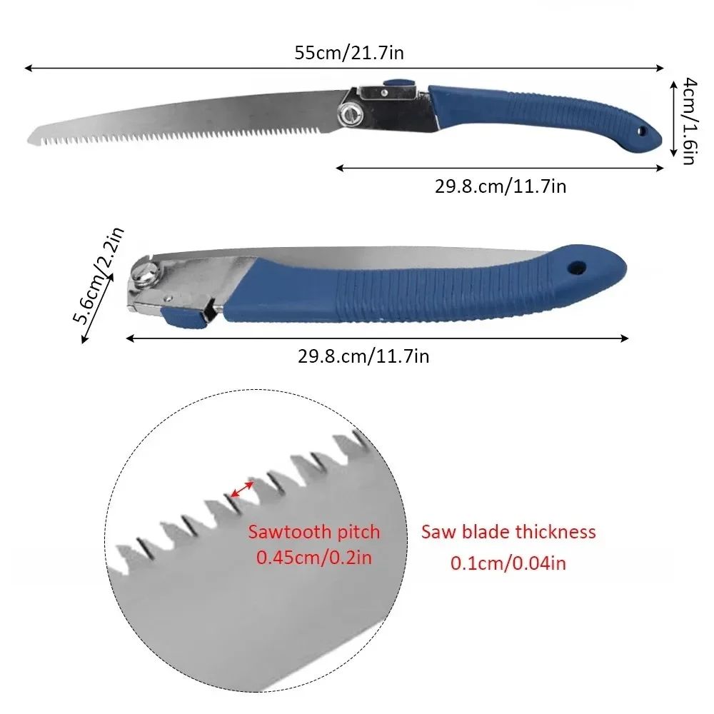 22 Inches SK5 Folding Hand Saw Heavy Duty Wood Cutting Tool For Camping Garden Pruning Hiking Wood 4