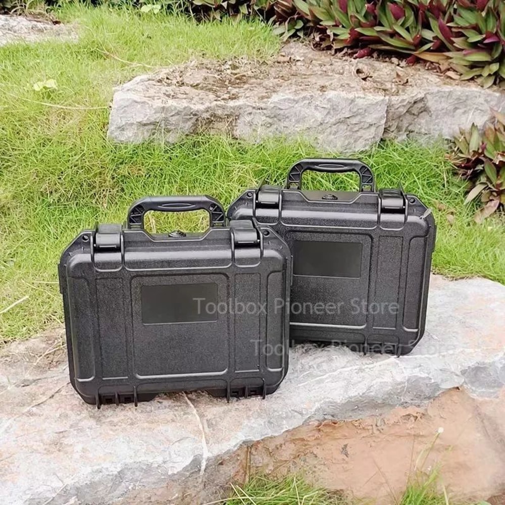 Large Waterproof ABS Hard Tool Case Toolbox With Foam Insert For Mechanics Travel Heavy Duty Tools 4